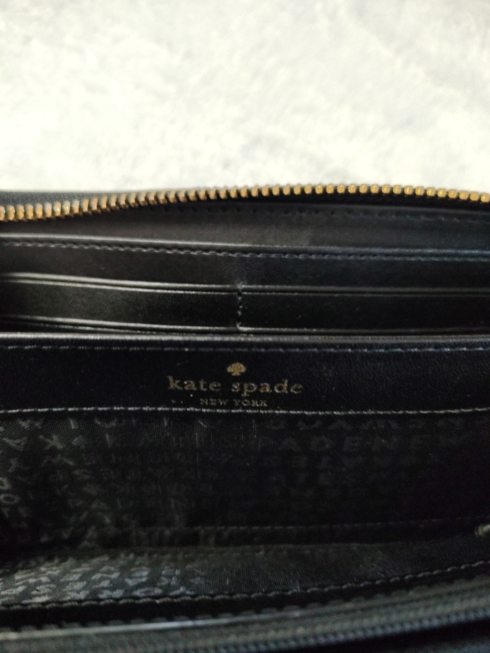 Kate Spade Black Pebbled Leather Zip Wristlet - Picture 5 of 5